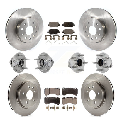 Hub Bearing Brake Rotor And Pad Front Rear Kit (10Pc) For Chevrolet Camaro LT LS