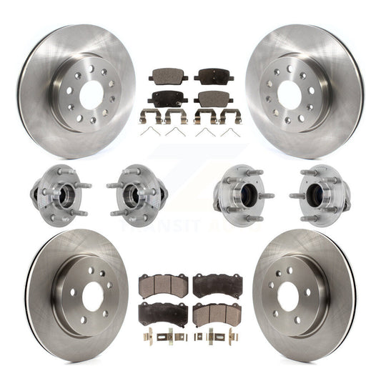 Hub Bearing Brake Rotor And Pad Front Rear Kit (10Pc) For Chevrolet Camaro LT LS