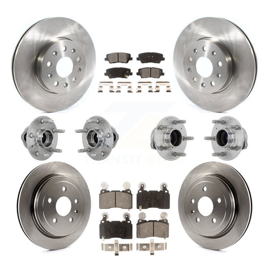 Hub Bearings Disc Brake Rotors And Pads Front Rear Kit (10Pc) For Cadillac CTS