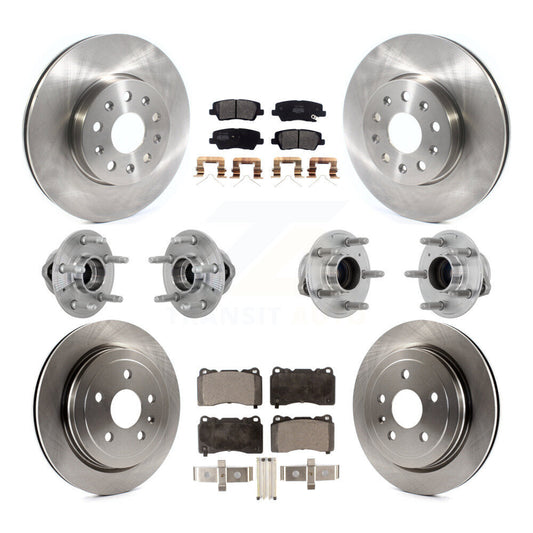 Hub Bearings Disc Brake Rotors And Pads Front Rear Kit (10Pc) For Cadillac CTS