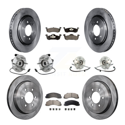 Hub Bearing Brake Rotor & Pads Front Rear Kit (10Pc) For Ford Expedition Lincoln