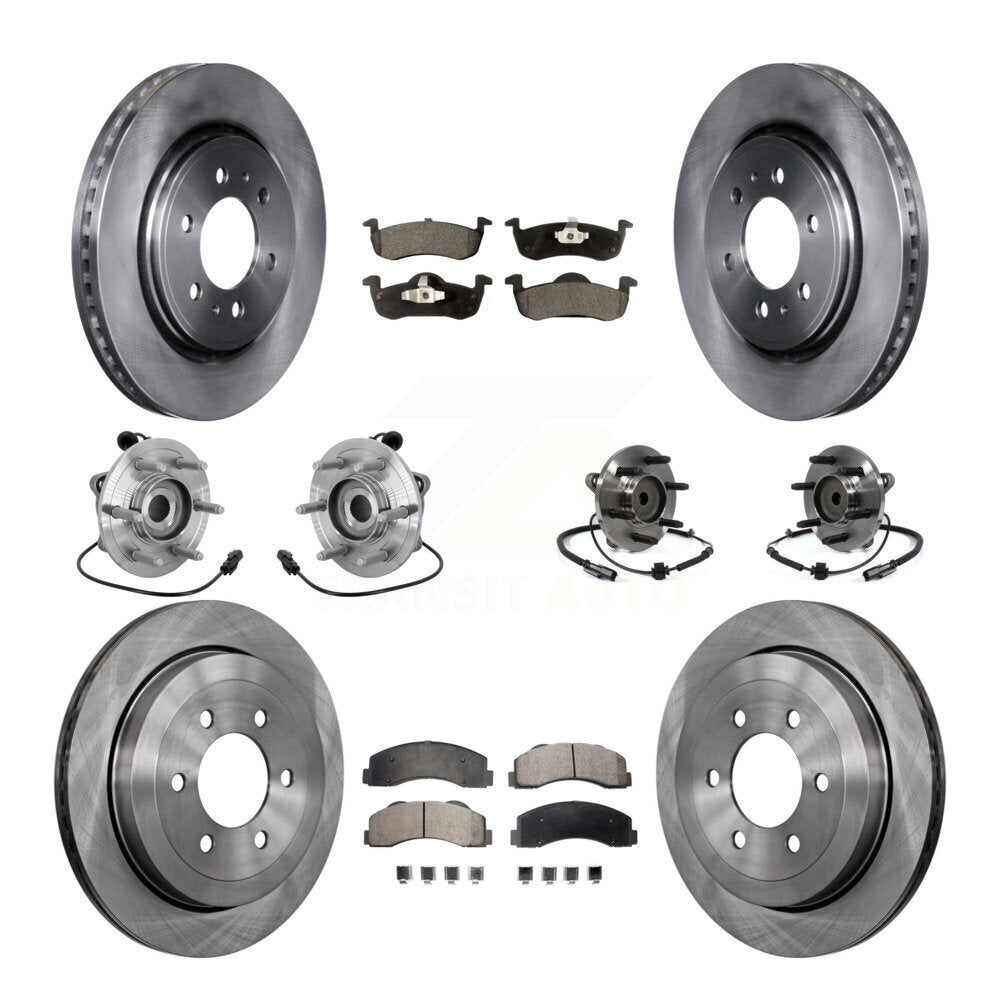Hub Bearing Brake Rotor & Pads Front Rear Kit (10Pc) For Ford Expedition Lincoln