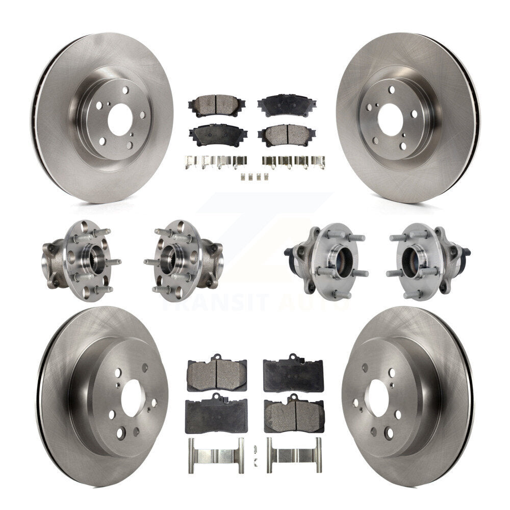 Hub Bearing Brake Rotor & Pad Front Rear Kit (10Pc) For Lexus GS350 RC300 GS450h