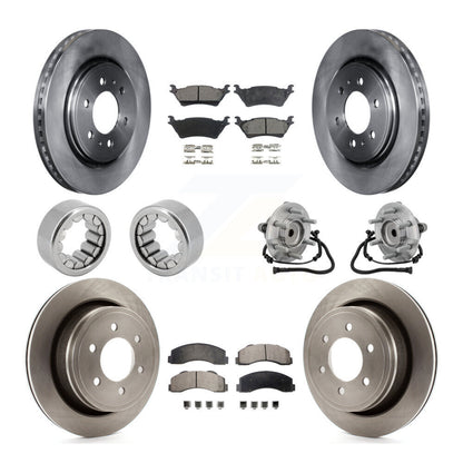 Hub Bearing Brake Rotor Pads Shoe Front Rear Kit (10Pc) For 15-17 Ford F-150 RWD
