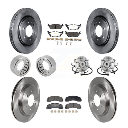 Hub Bearing Brake Rotor And Pad Shoe Front Rear Kit (10Pc) For Ford F-150 Raptor
