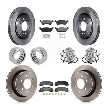 Hub Bearing Brake Rotor And Pad Shoe Front Rear Kit (10Pc) For Ford F-150 Raptor