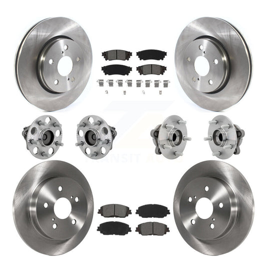 Hub Bearings Disc Brake Rotors And Pads Front Rear Kit (10Pc) For Toyota C-HR