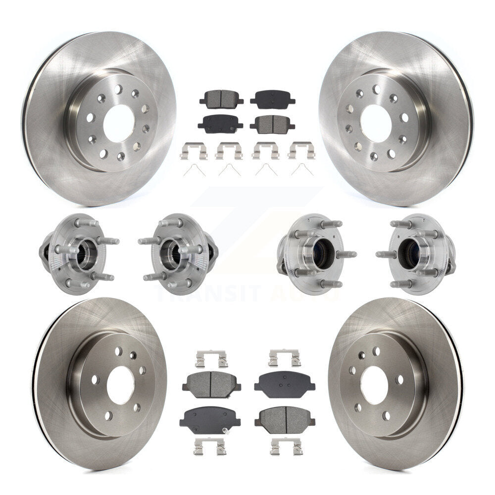 Hub Bearing Disc Brake Rotor And Pads Front Rear Kit (10Pc) For Chevrolet Camaro