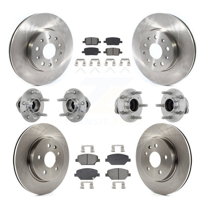 Hub Bearing Disc Brake Rotor And Pads Front Rear Kit (10Pc) For Chevrolet Camaro