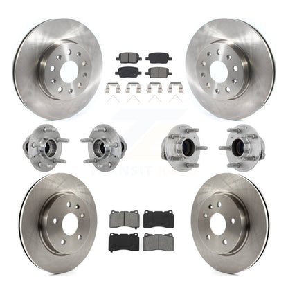 Hub Bearing Brake Rotor Pads Front Rear Kit (10Pc) For Chevrolet Camaro Cadillac