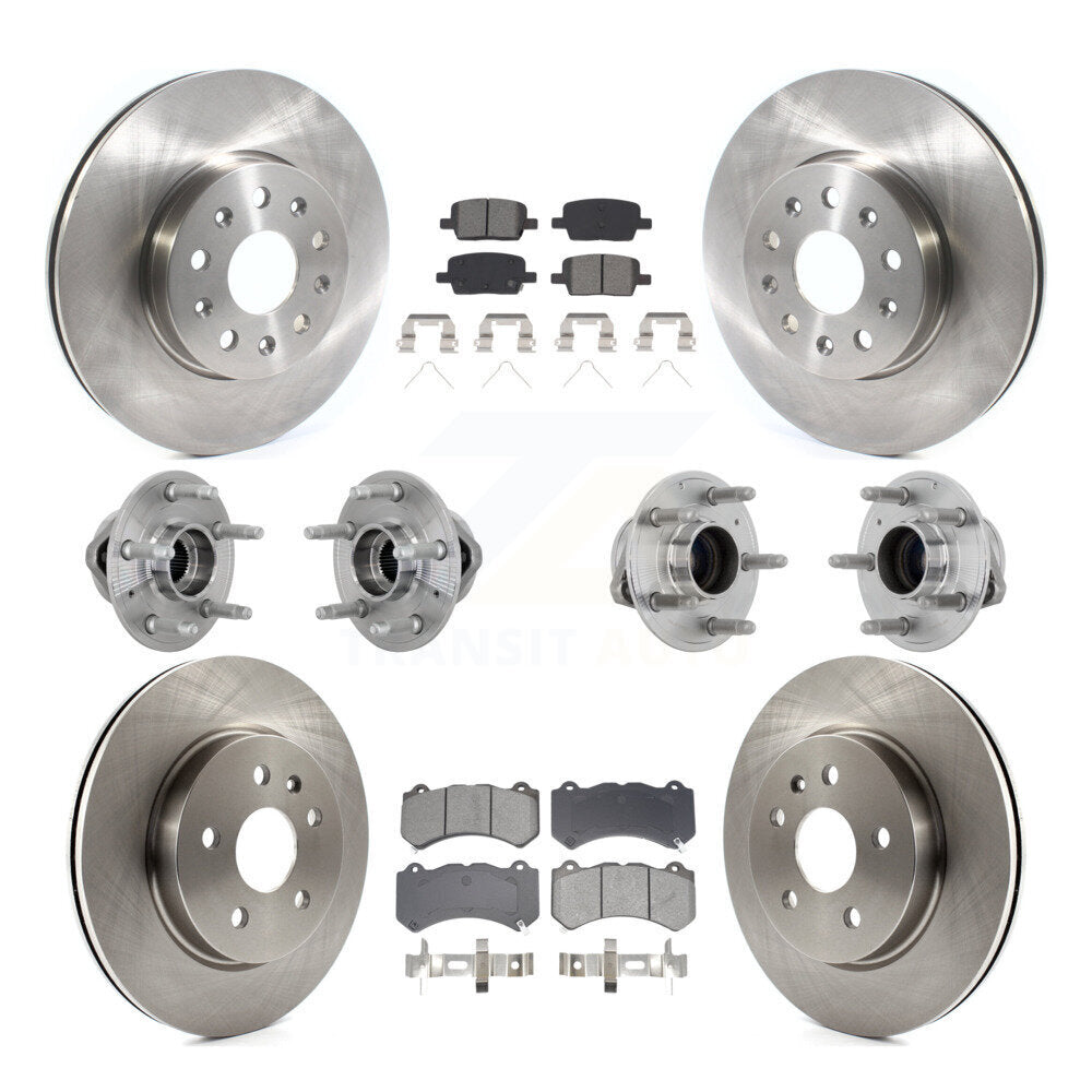 Hub Bearing Brake Rotor And Pad Front Rear Kit (10Pc) For Chevrolet Camaro LT LS