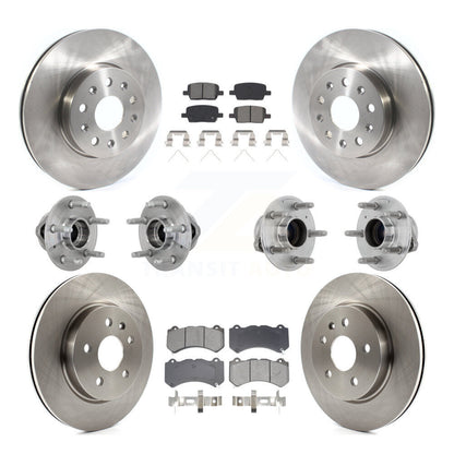 Hub Bearing Brake Rotor And Pad Front Rear Kit (10Pc) For Chevrolet Camaro LT LS
