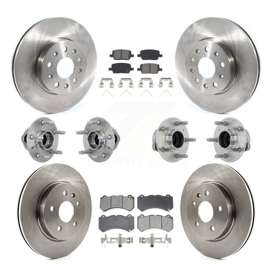 Hub Bearing Brake Rotor And Pad Front Rear Kit (10Pc) For Chevrolet Camaro LT LS
