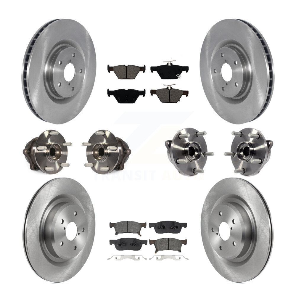 Hub Bearing Brake Rotor & Pads Front Rear Kit (10Pc) For 2019-2022 Subaru Ascent