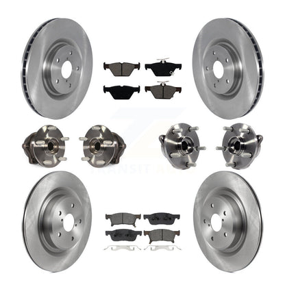 Hub Bearing Brake Rotor & Pads Front Rear Kit (10Pc) For 2019-2022 Subaru Ascent