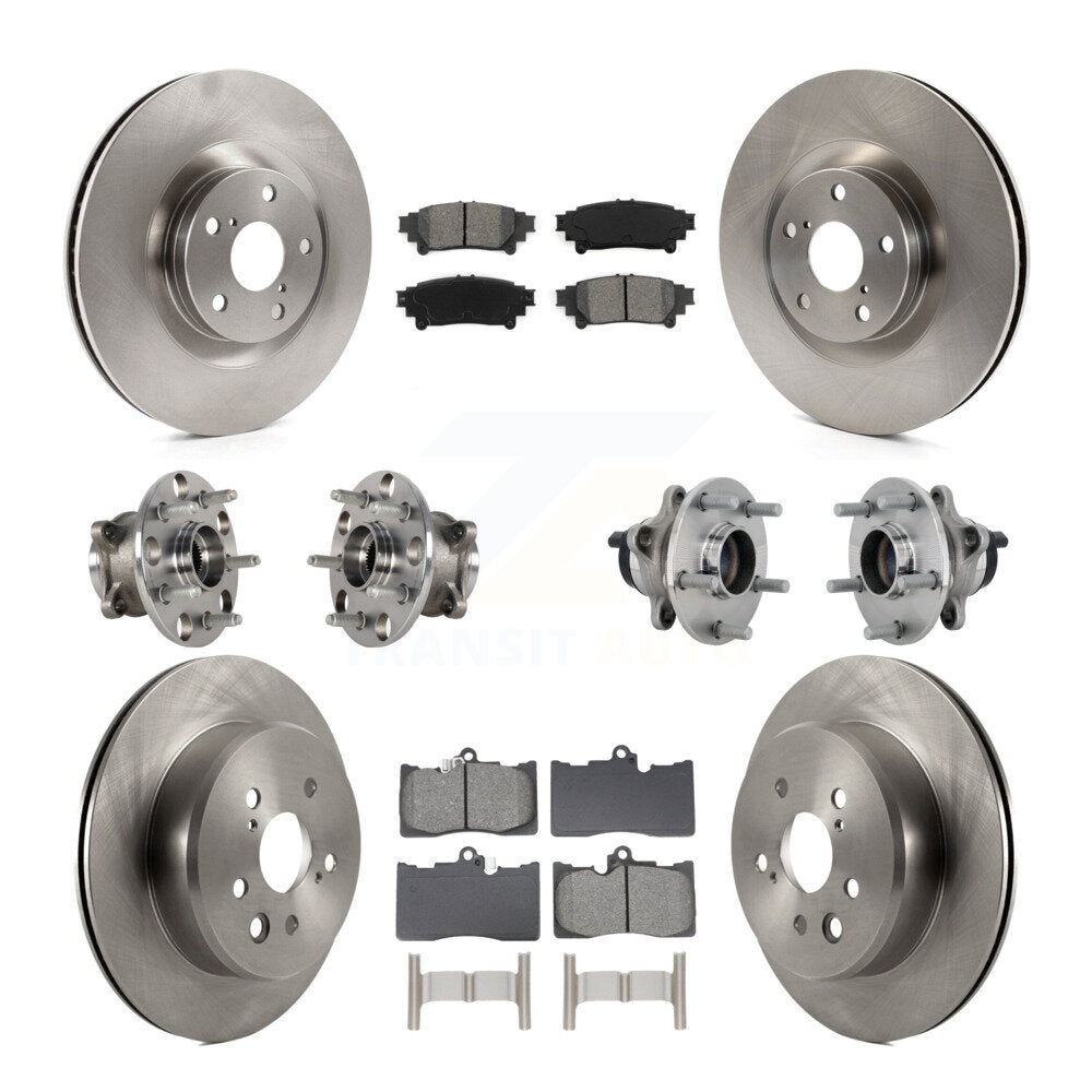 Hub Bearing Brake Rotor & Pad Front Rear Kit (10Pc) For Lexus GS350 RC300 GS450h