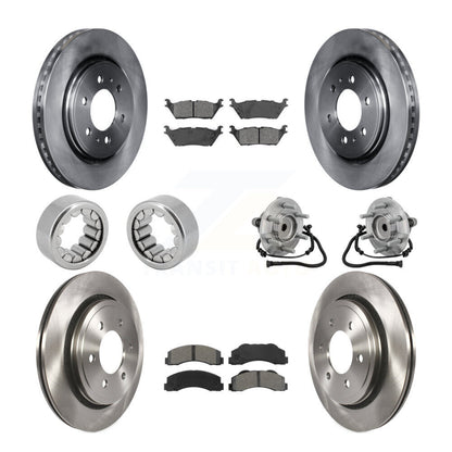 Hub Bearing Brake Rotor Pads Shoe Front Rear Kit (10Pc) For 15-17 Ford F-150 RWD