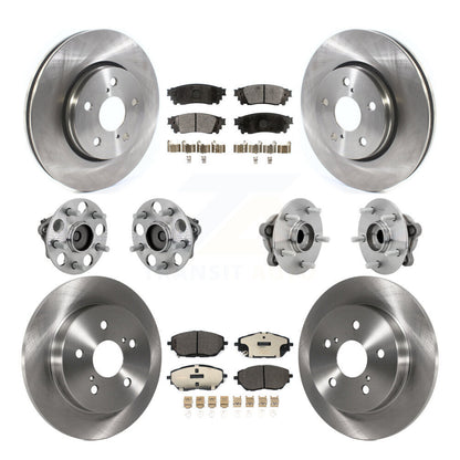 Hub Bearings Disc Brake Rotors And Pads Front Rear Kit (10Pc) For Toyota C-HR