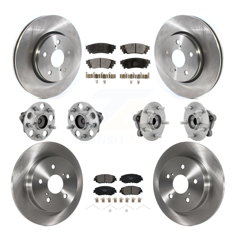 Hub Bearings Disc Brake Rotors And Pads Front Rear Kit (10Pc) For Toyota C-HR
