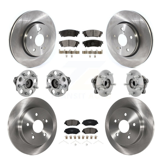 Hub Bearings Disc Brake Rotors And Pads Front Rear Kit (10Pc) For Toyota C-HR
