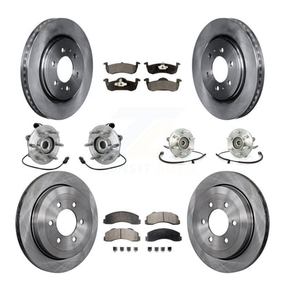 Hub Bearing Brake Rotor & Pads Front Rear Kit (10Pc) For Ford Expedition Lincoln
