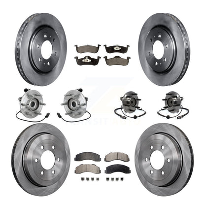 Hub Bearing Brake Rotor & Pads Front Rear Kit (10Pc) For Ford Expedition Lincoln