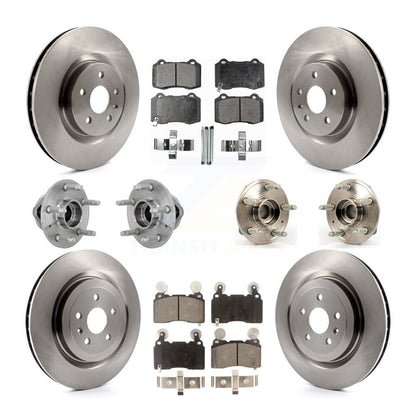 Hub Bearing Disc Brake Rotor And Pads Front Rear Kit (10Pc) For Chevrolet Camaro