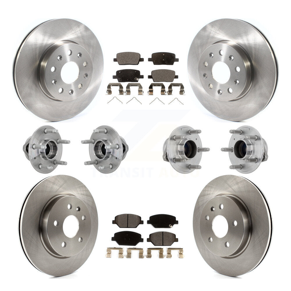 Hub Bearing Disc Brake Rotor And Pads Front Rear Kit (10Pc) For Chevrolet Camaro