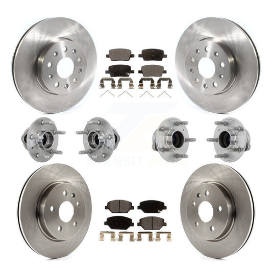 Hub Bearing Disc Brake Rotor And Pads Front Rear Kit (10Pc) For Chevrolet Camaro