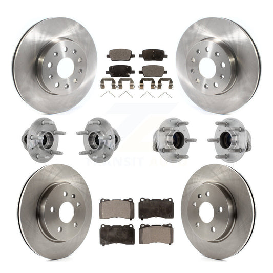 Hub Bearing Brake Rotor Pads Front Rear Kit (10Pc) For Chevrolet Camaro Cadillac