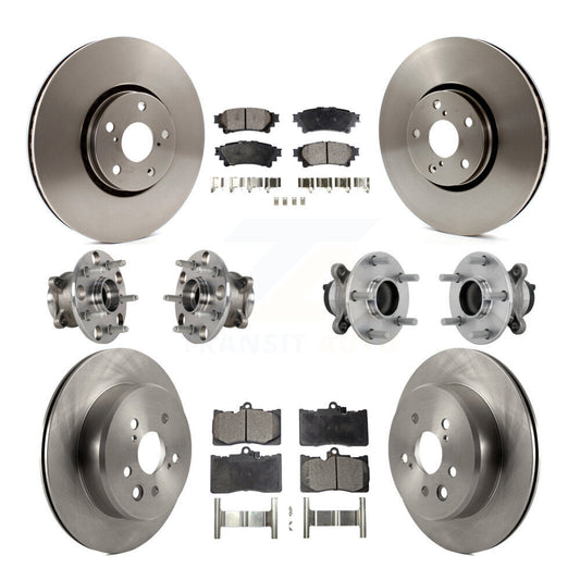Hub Bearing Brake Rotor & Pad Front Rear Kit (10Pc) For Lexus IS350 IS300 IS200t