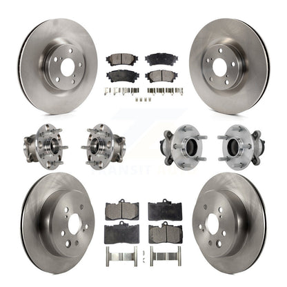 Hub Bearing Brake Rotor & Pad Front Rear Kit (10Pc) For Lexus IS300 IS350 IS200t