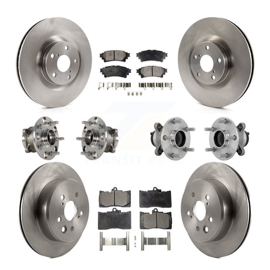 Hub Bearing Brake Rotor & Pad Front Rear Kit (10Pc) For Lexus IS300 IS350 IS200t