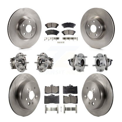 Hub Bearing Brake Rotor & Pad Front Rear Kit (10Pc) For Lexus GS350 RC300 GS450h