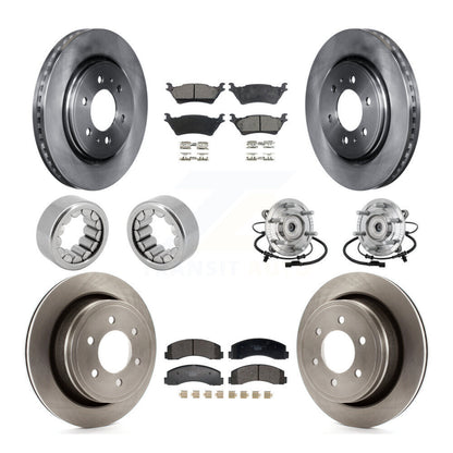 Hub Bearing Brake Rotor And Pad Shoe Front Rear Kit (10Pc) For Ford F-150 Raptor