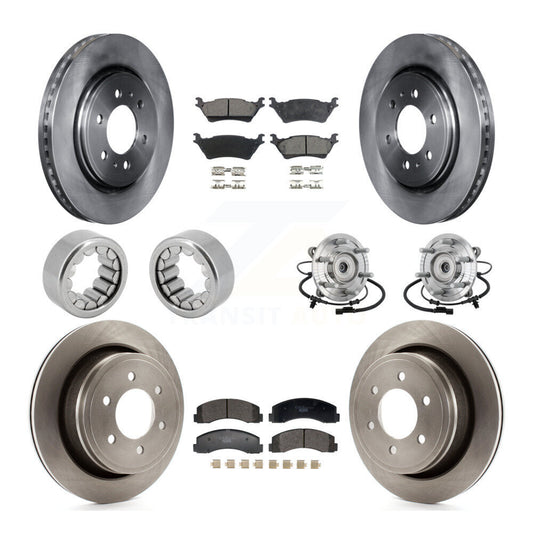 Hub Bearing Brake Rotor And Pad Shoe Front Rear Kit (10Pc) For Ford F-150 Raptor