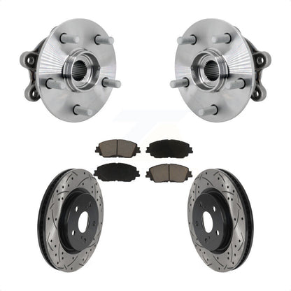 Hub Bearing Assembly Coated Drill Slot Brake Rotor Pad Front Kit For Toyota RAV4