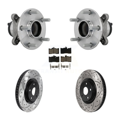 Hub Bearing Drilled Slot Brake Rotor Pads Front Kit For Lexus IS300 IS350 IS200t