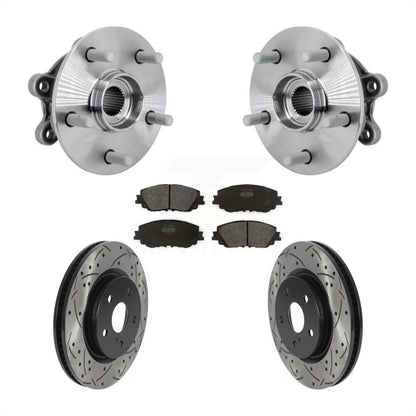 Hub Bearing Assembly Coated Drill Slot Brake Rotor Pad Front Kit For Toyota RAV4