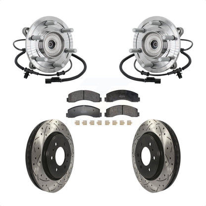 Hub Bearing Drill Slot Brake Rotor Pad Front Kit For 2018-2020 Ford F-150 Raptor