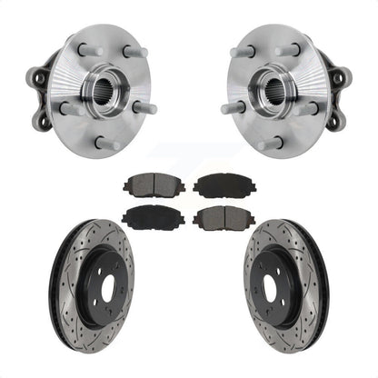 Hub Bearing Assembly Coated Drill Slot Brake Rotor Pad Front Kit For Toyota RAV4