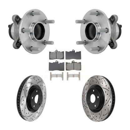 Hub Bearing Drilled Slot Brake Rotor Pads Front Kit For Lexus IS300 IS350 IS200t