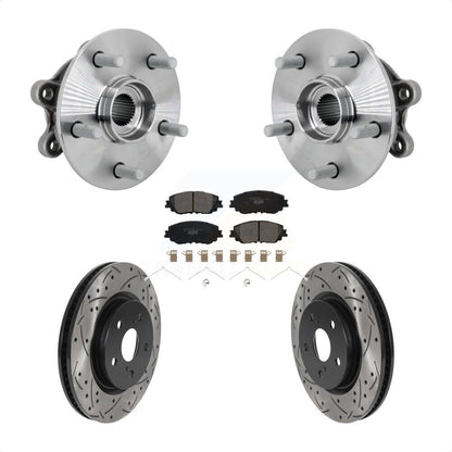 Hub Bearing Assembly Coated Drill Slot Brake Rotor Pad Front Kit For Toyota RAV4