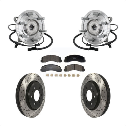 Hub Bearing Drill Slot Brake Rotor Pad Front Kit For 2018-2020 Ford F-150 Raptor