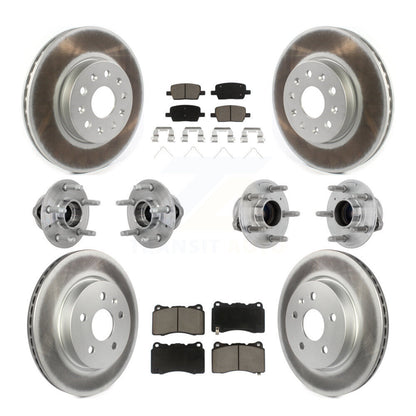 Hub Bearing Coat Brake Rotor Pads Front Rear Kit (10Pc) For Chevrolet Camaro CT6
