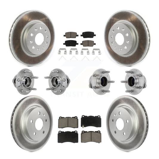 Hub Bearing Coat Brake Rotor Pads Front Rear Kit (10Pc) For Chevrolet Camaro CT6