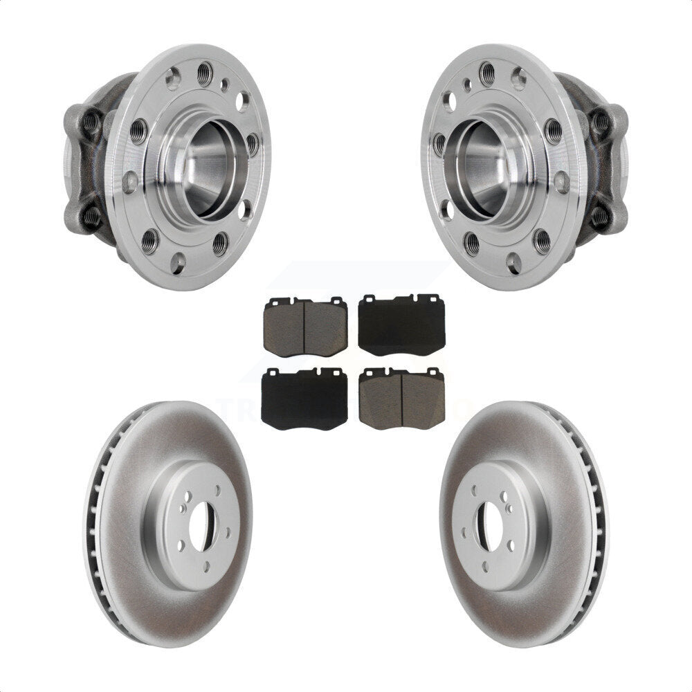 Hub Bearing Assembly Coat Brake Rotor Pad Front Kit For Mercedes-Benz C300 C350e