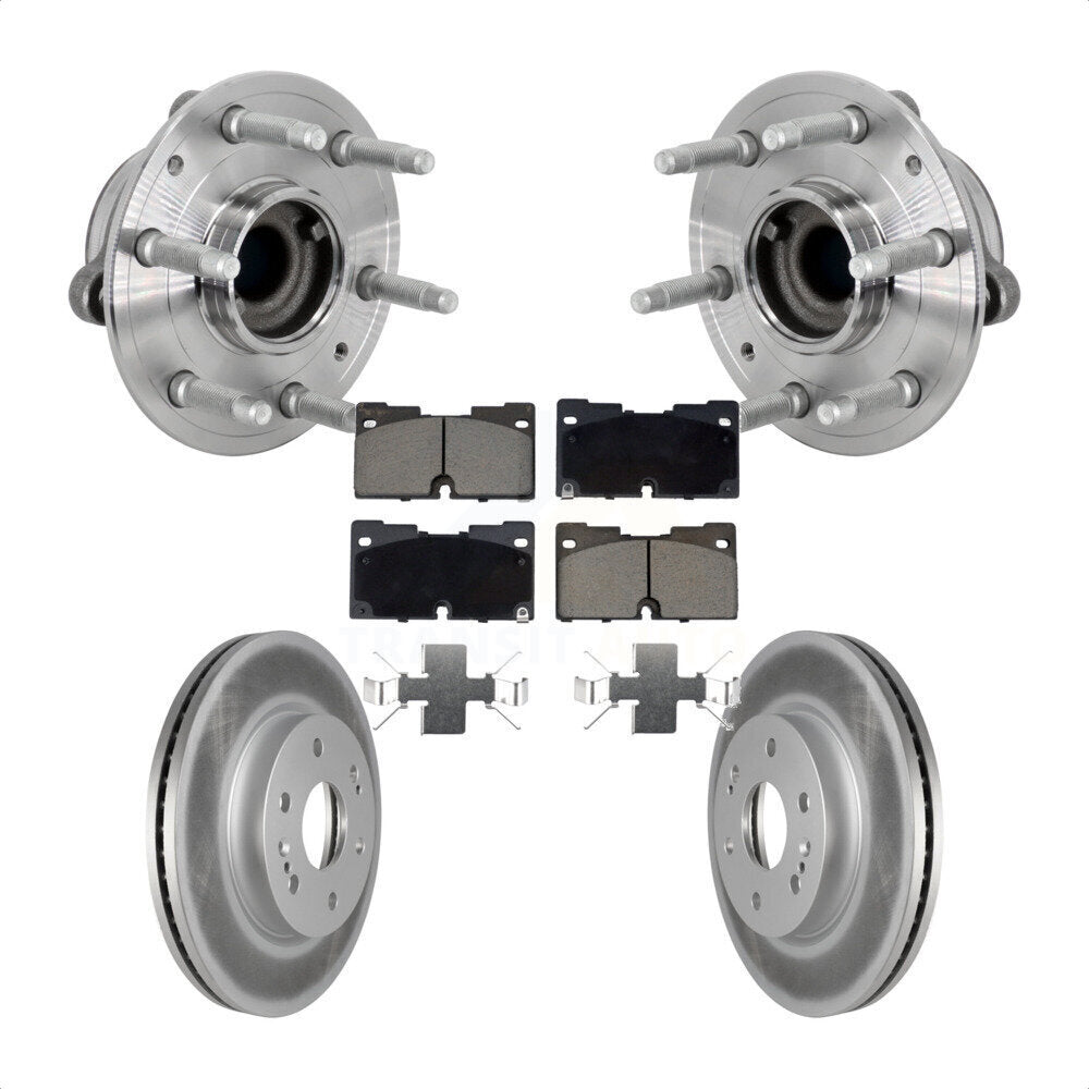 Hub Bearing Coated Brake Rotor Pad Front Kit For Chevrolet GMC Silverado 1500 XL