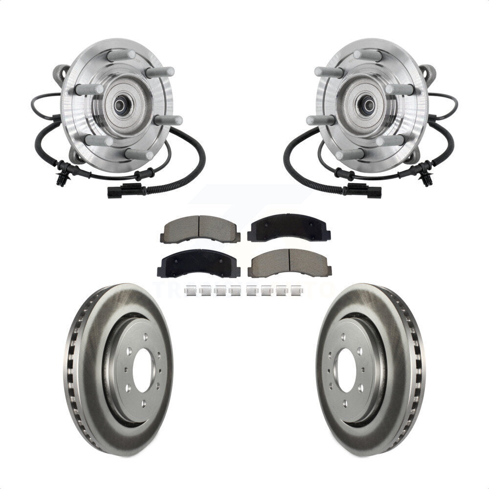 Hub Bearing Coated Brake Rotor And Pad Front Kit For 2018-2020 Ford F-150 Raptor