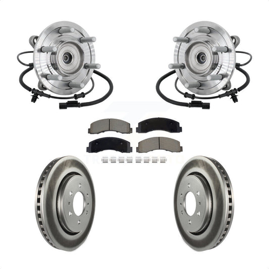 Hub Bearing Coated Brake Rotor And Pad Front Kit For 2018-2020 Ford F-150 Raptor